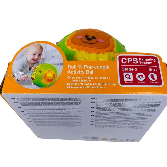 Winfun Roll 'N Pop Jungle Activity Ball 6m+ Lion Monkey Educational New - Picture 9 of 15